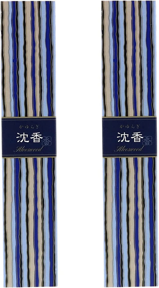 かゆらぎ 沈香 スティック お香 40本入 香立付 ×2個セット